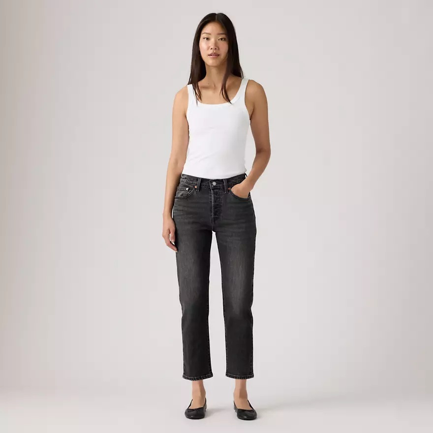 Levi's Γυναικείο Τζιν Παντελόνι 501 CROP BLACKS