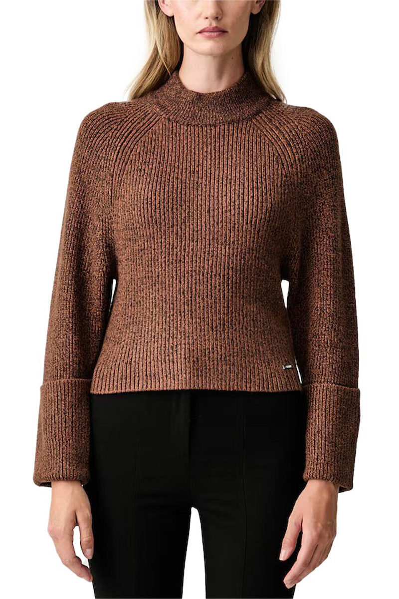 20260821153810_dkny_gynaikeio_poulover_caramel_espresso_dj6r0820_j7i DKNY Γυναικείο Πουλόβερ Μακρυμάνικο Καραμελί