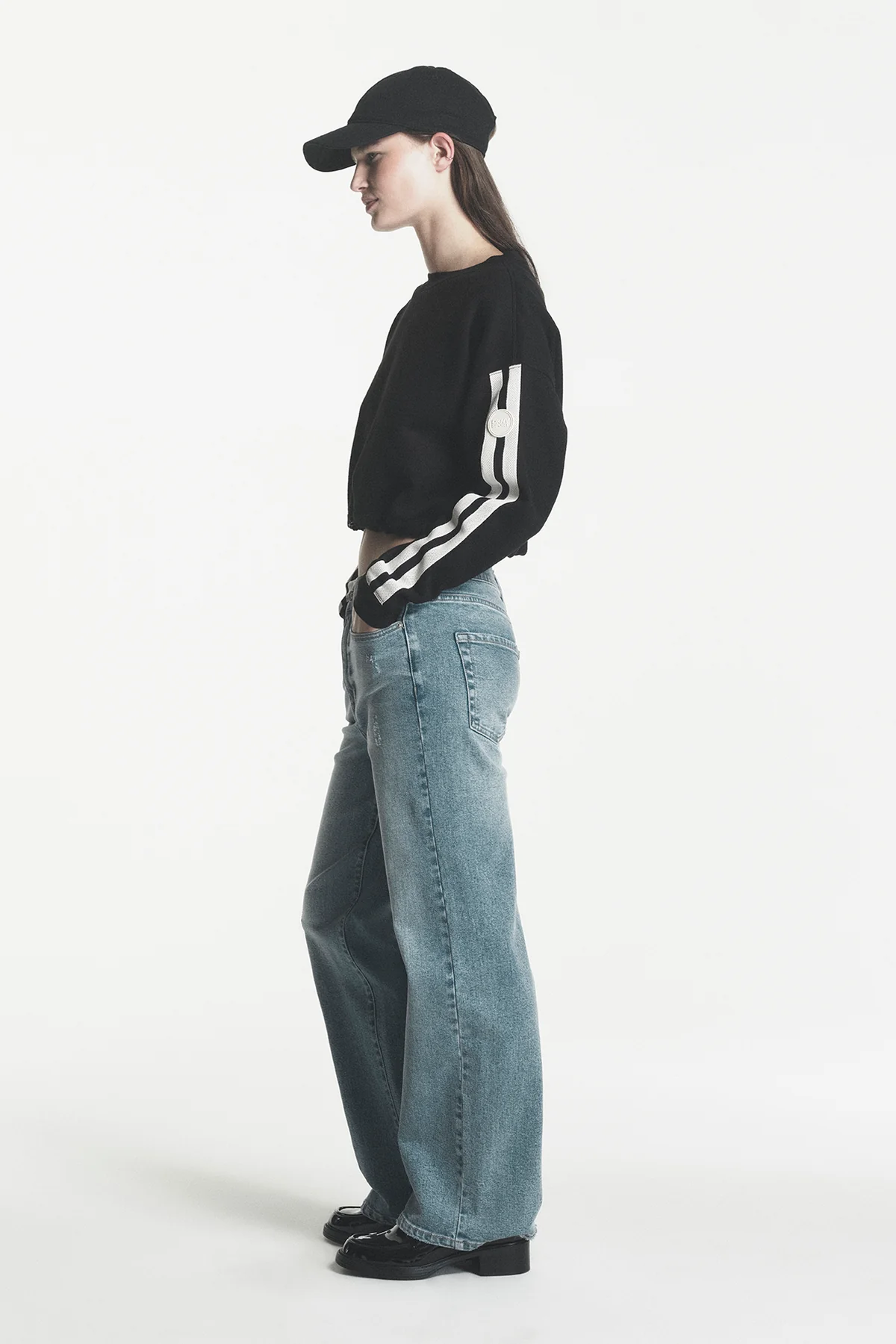 3_DP6T1869_BLK_S DKNY Γυναικείο Φούτερ Μαύρο