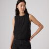 Levi's Γυναικείο Top RHINESTONE DENIM SHELL MED INDIGO Μαύρο