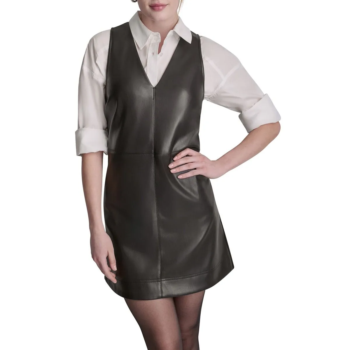 90000312_dj6d9238_blk_720026111.0_0071_01 (1) DKNY Γυναικείο Φόρεμα Αμάνικο Μαύρο