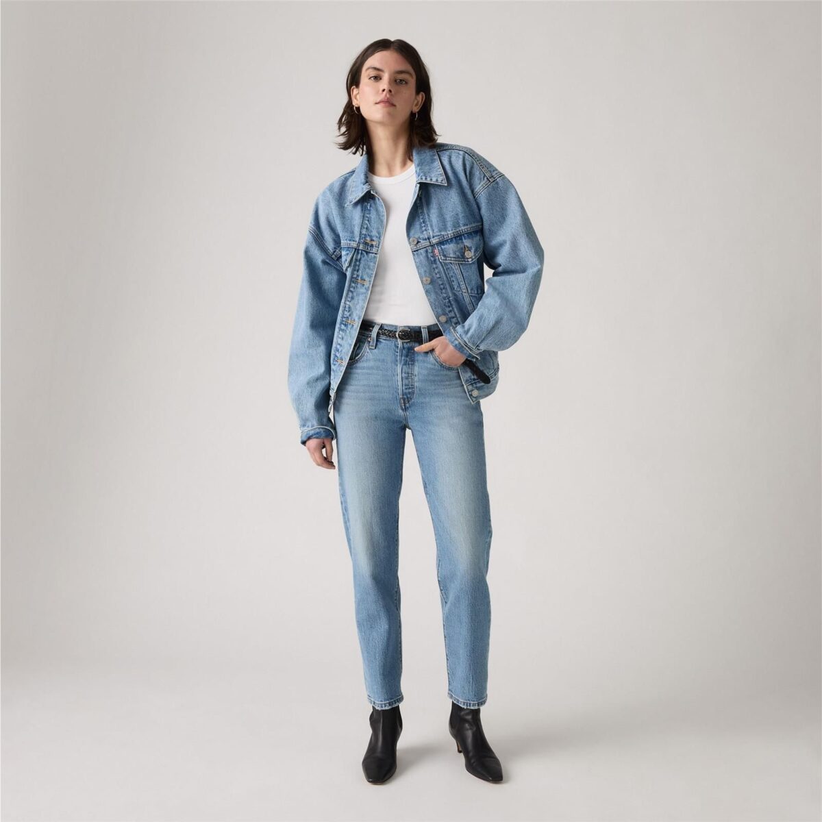 Levi's Γυναικείο Τζιν Παντελόνι 501 CROP MED INDIGO