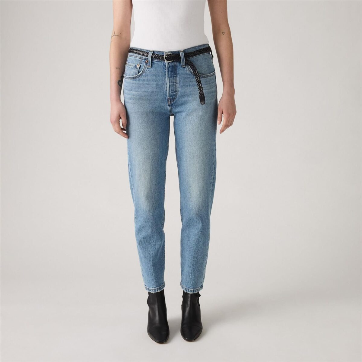 Levi's Γυναικείο Τζιν Παντελόνι 501 CROP MED INDIGO