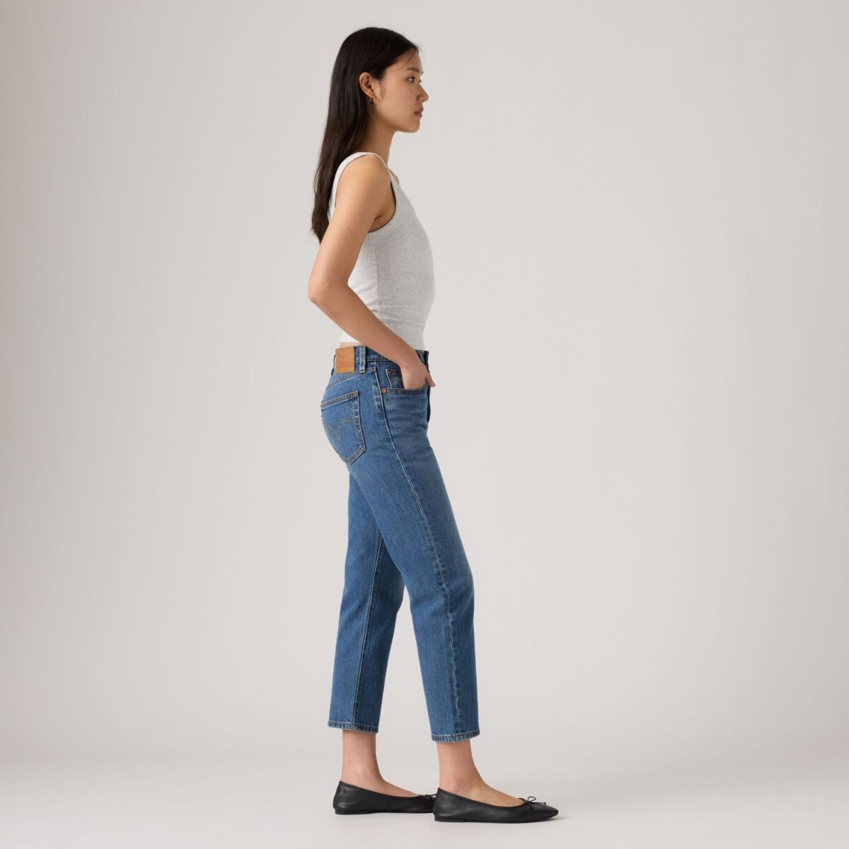 Levi's Γυναικείο Τζιν Παντελόνι 501 CROP MED INDIGO