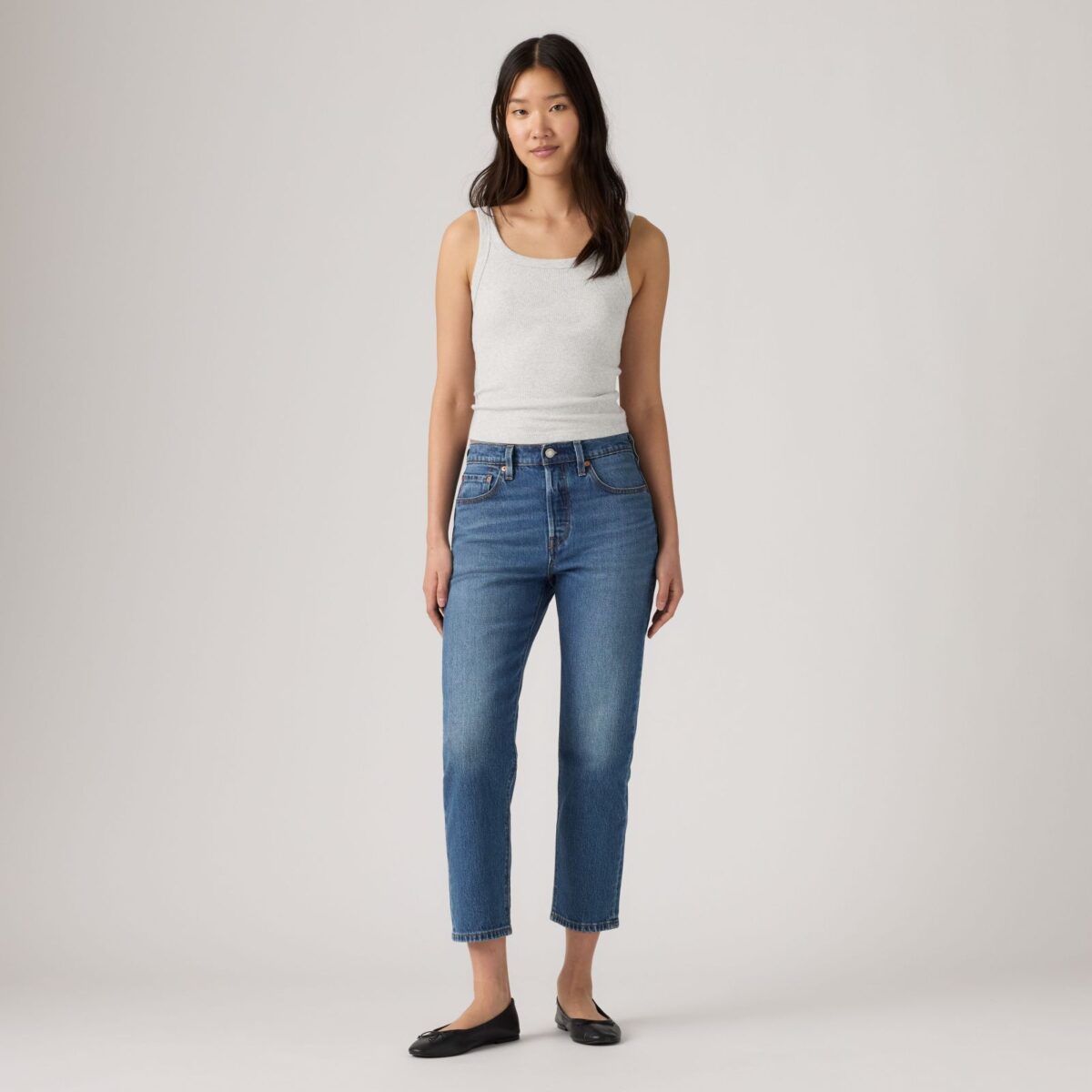 Levi's Γυναικείο Τζιν Παντελόνι 501 CROP MED INDIGO