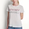 DKNYDJ06326_46_DJ6T1801_FQB_F_643d1430-2a88-46b3-b515-c9327ef5b92d DKNY Γυναικείο T-Shirt Κοντομάνικο Λευκό/Μπλε