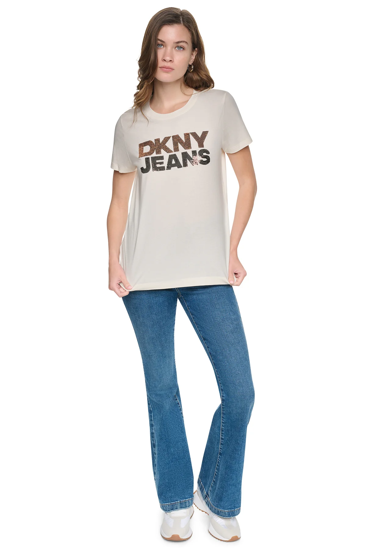 DKNYDJ12526_13_DJ6T1846_JNO_ALT1 DKNY Γυναικεία Μπλούζα Κοντομάνικη Μαύρο