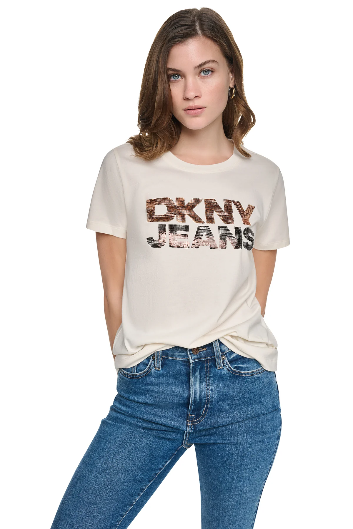 DKNYDJ12526_13_DJ6T1846_JNO_F DKNY Γυναικεία Μπλούζα Κοντομάνικη Μαύρο