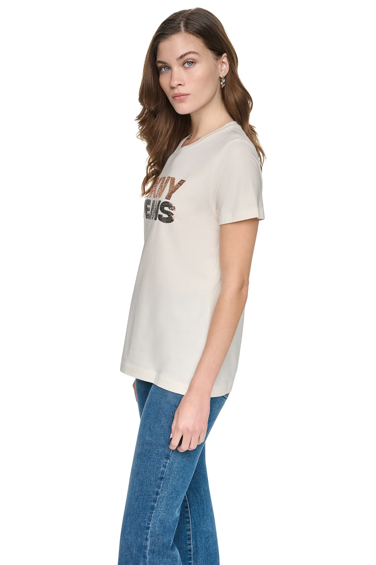 DKNYDJ12526_13_DJ6T1846_JNO_S DKNY Γυναικεία Μπλούζα Κοντομάνικη Μαύρο