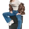 DKNYDJ12526_13a_DJ6T1846_JNO_RETAIL DKNY Γυναικεία Μπλούζα Κοντομάνικη Μαύρο