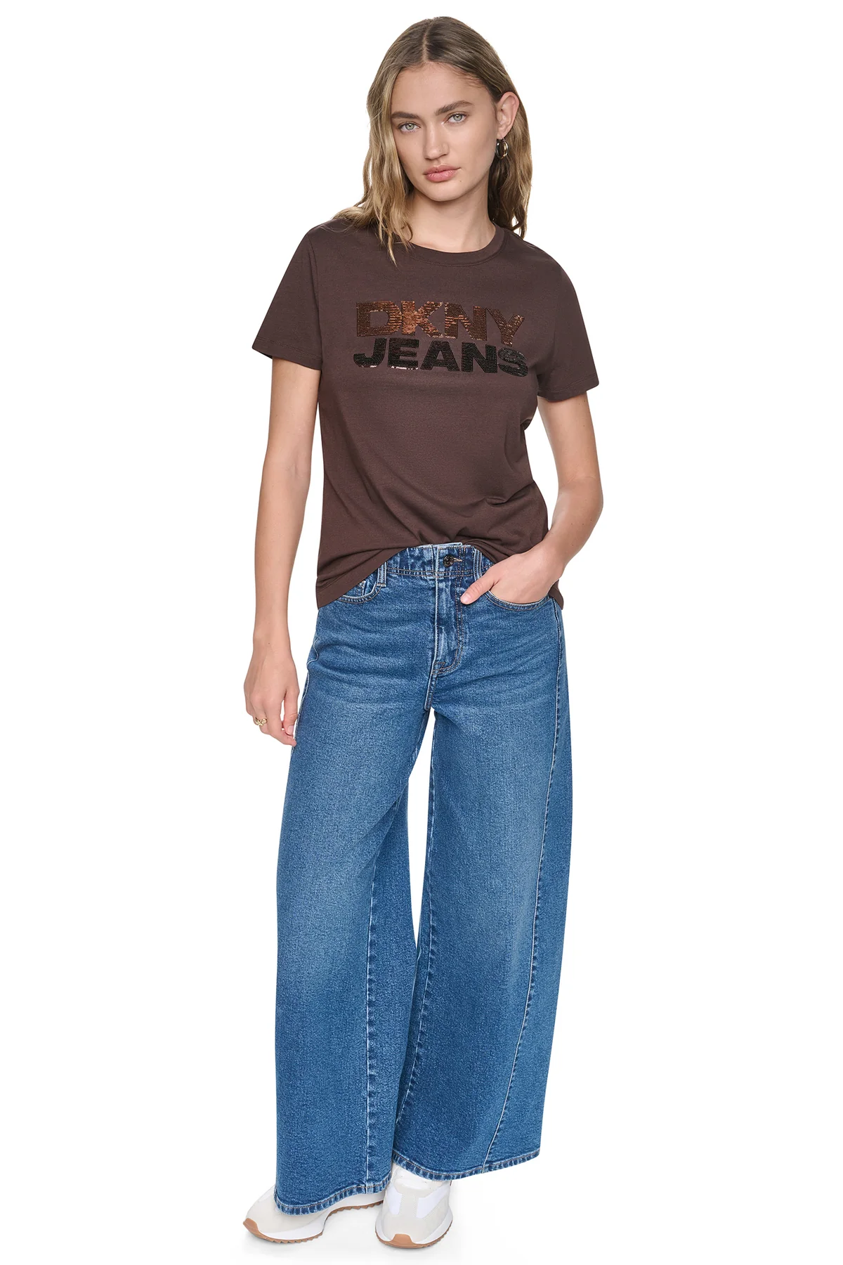 DKNYDJ12526_14_DJ6T1846_QKO_ALT1 DKNY Γυναικεία Μπλούζα Κοντομάνικη Μαύρο