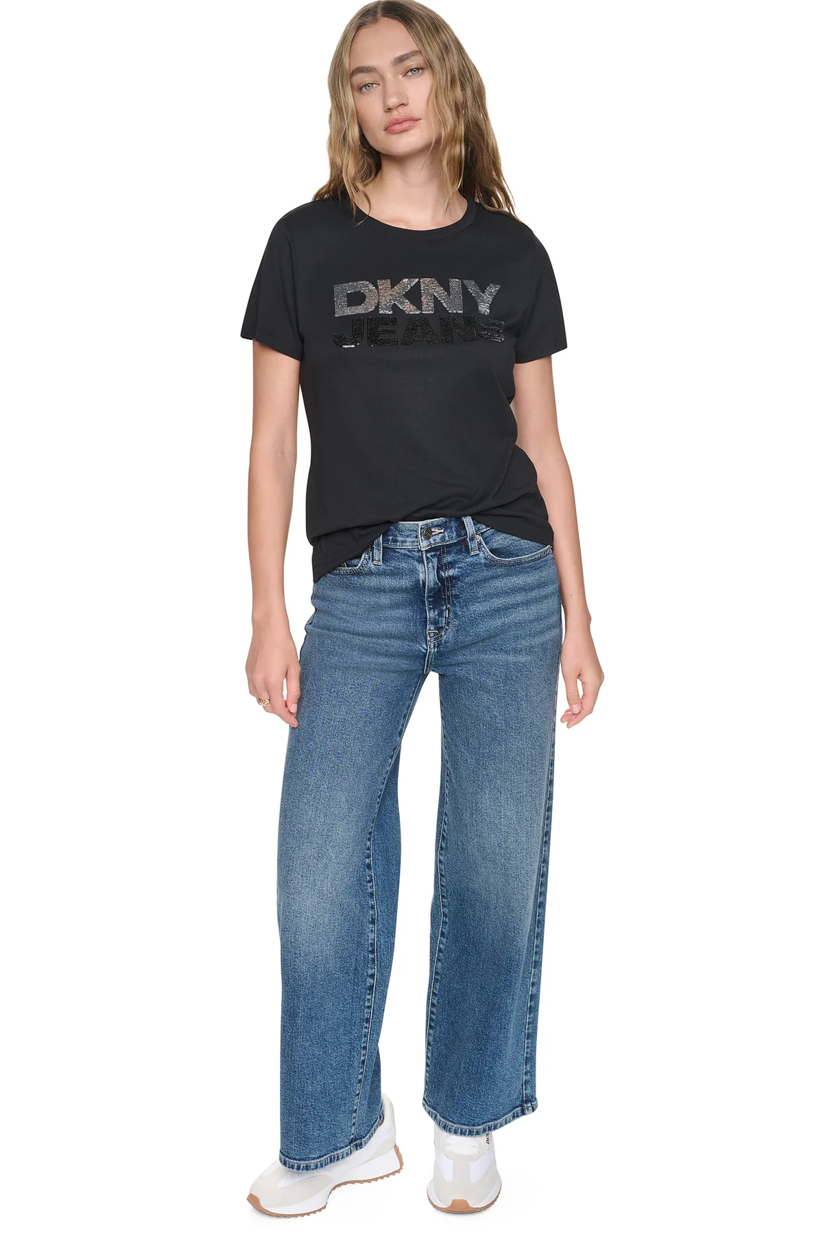 DKNYDJ12526_15_DJ6T1846_BBL_ALT1 DKNY Γυναικεία Μπλούζα Κοντομάνικη Μαύρο