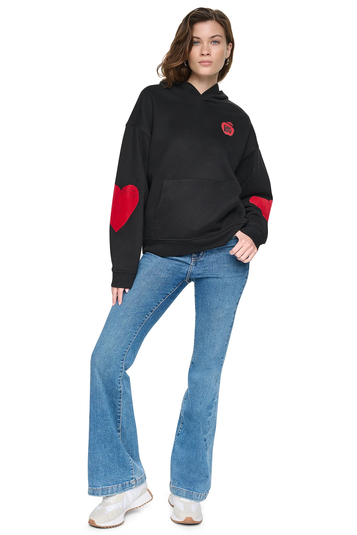 DKNYDJ12726_15_DJ6T1862_BLK_ALT1 DKNY Γυναικείο Φούτερ Με Κουκούλα