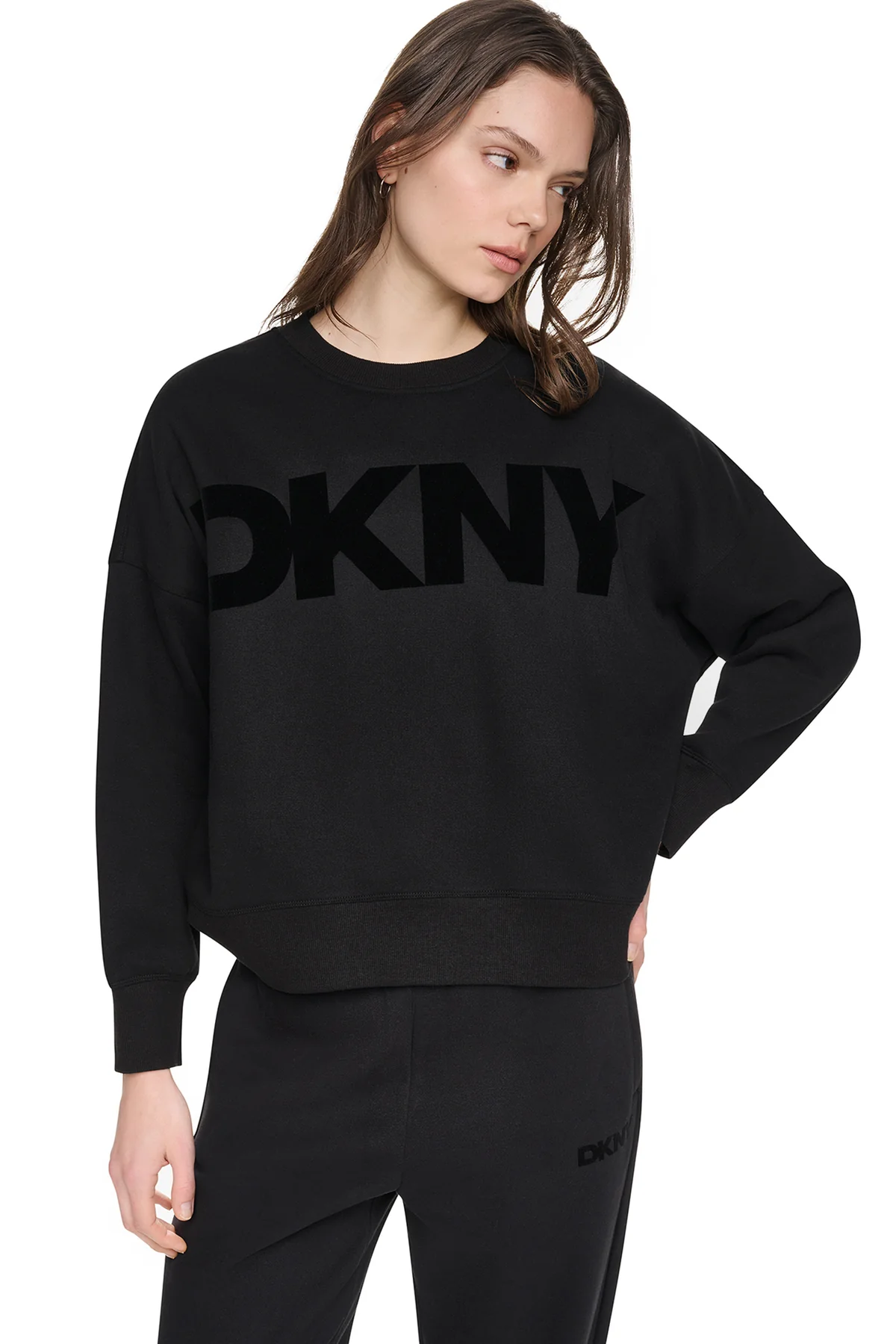 DKNYDP11126_22_DP6T1748_BBL_F DKNY Γυναικείο Φούτερ Μαύρο