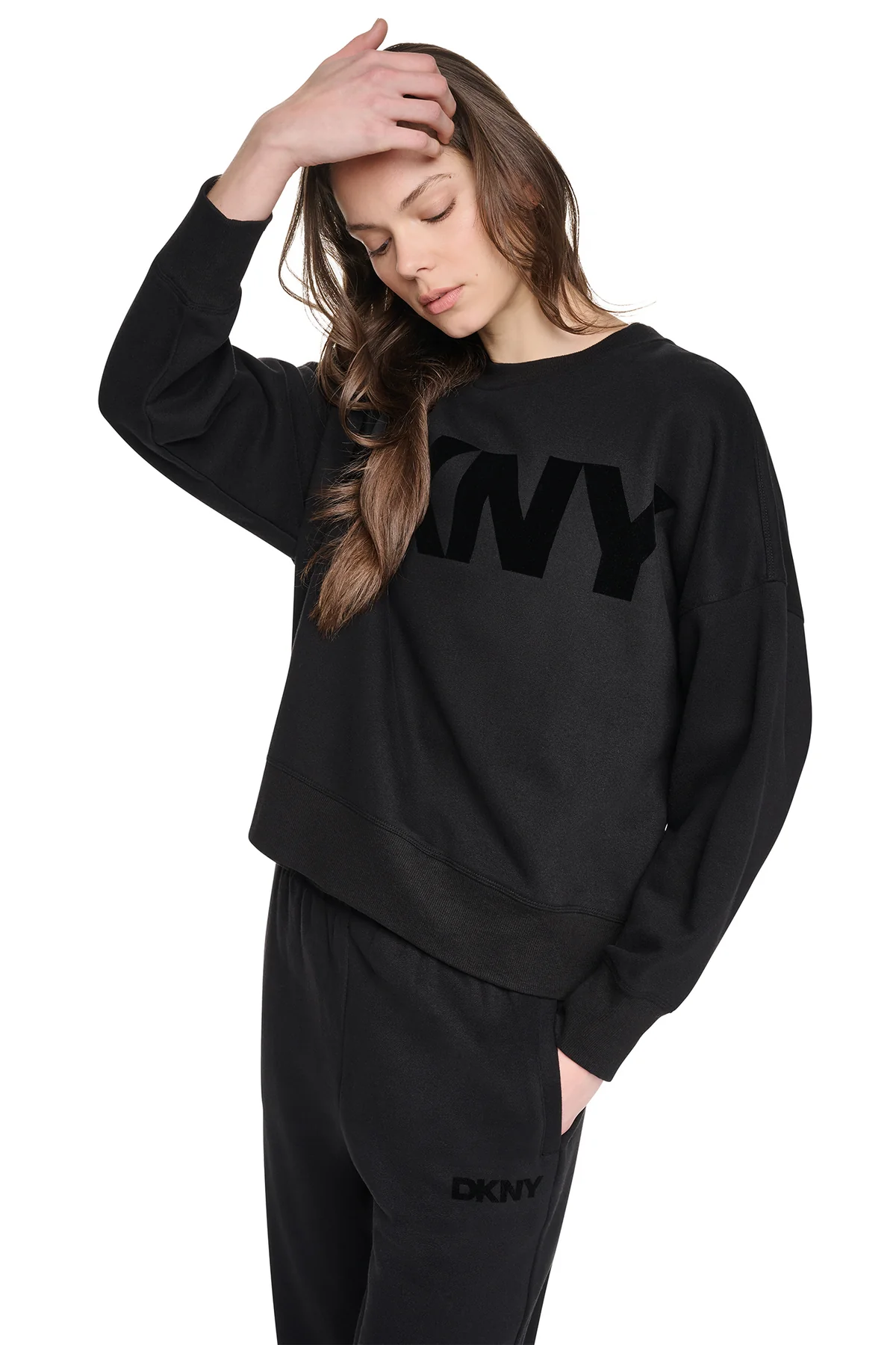 DKNYDP11126_22_DP6T1748_BBL_S DKNY Γυναικείο Φούτερ Μαύρο