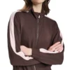 DKNYDP11126_8_DP6J9632_IEV_ALT4 DKNY Γυναικεία Ζακέτα Σκούρο Καφέ/Απαλό Ροζ