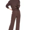 DKNYDP11126_9_DP6P3649_IEV_ALT2 DKNY Γυναικείο Αθλητικό Παντελόνι Σκούρο Καφέ/Απαλό Ροζ