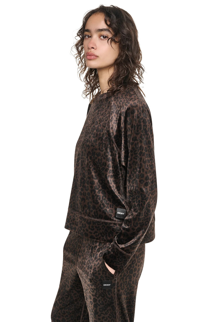 DKNYDP11726_86_DP6T1909_I0W_S DKNY Γυναικείο Πουλόβερ Λεοπάρ