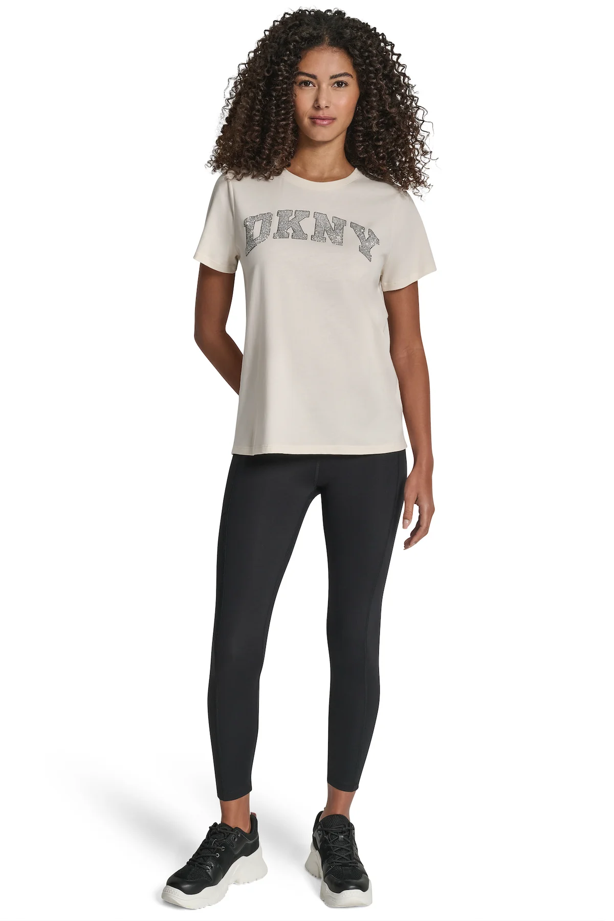 DKNYDP17325_1_DP5T1500_EN2_ALT1 DKNY Γυναικείο T-Shirt Κοντομάνικο Μαύρο