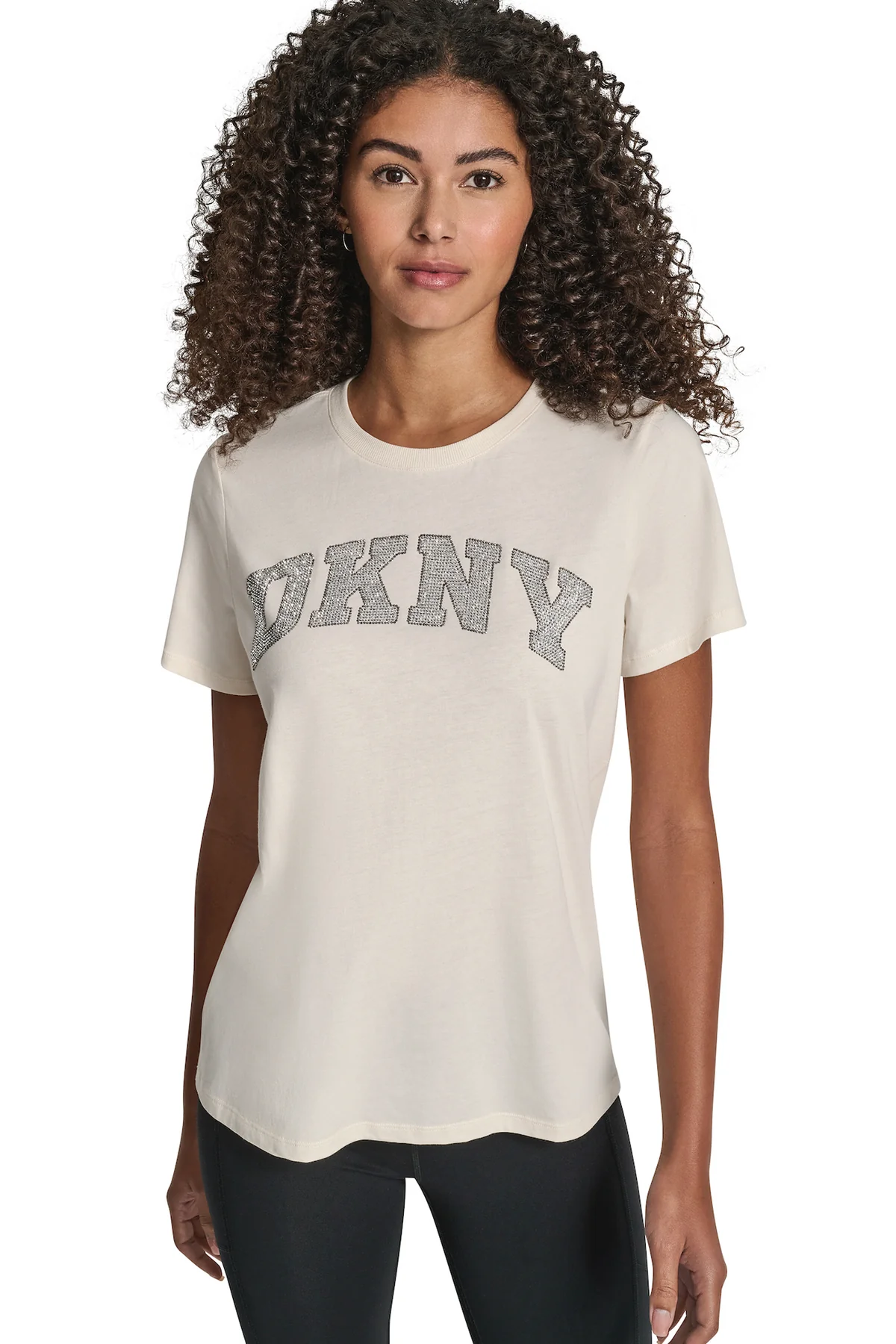 DKNYDP17325_1_DP5T1500_EN2_F DKNY Γυναικείο T-Shirt Κοντομάνικο Μαύρο