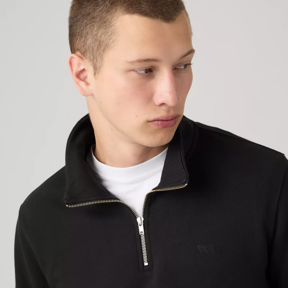 Levi's Ανδρικό Φούτερ ORIGINAL HM 1/4 ZIP BLACKS
