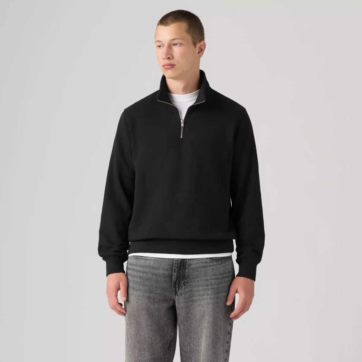 Levi's Ανδρικό Φούτερ ORIGINAL HM 1/4 ZIP BLACKS