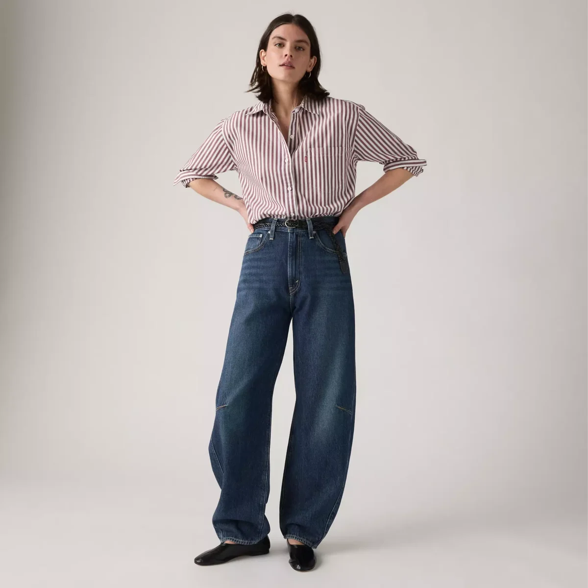 WB_003V5-0001_GLO_CM_DA Levi's Γυναικείο Τζιν Παντελόνι CINCH BARREL DARK INDIGO