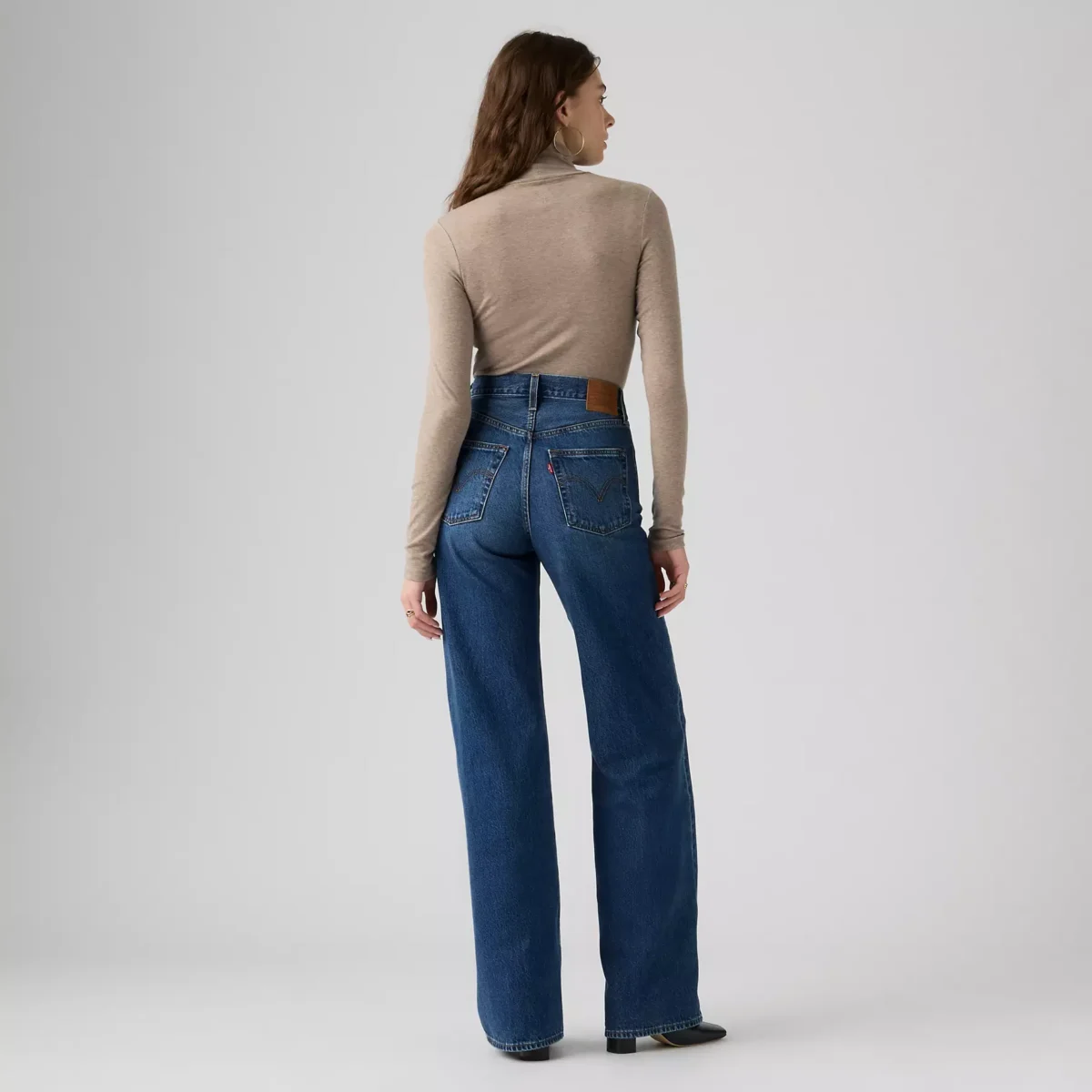Levi's Γυναικείο Τζιν Παντελόνι RIBCAGE WIDE LEG H223 MED INDIGO