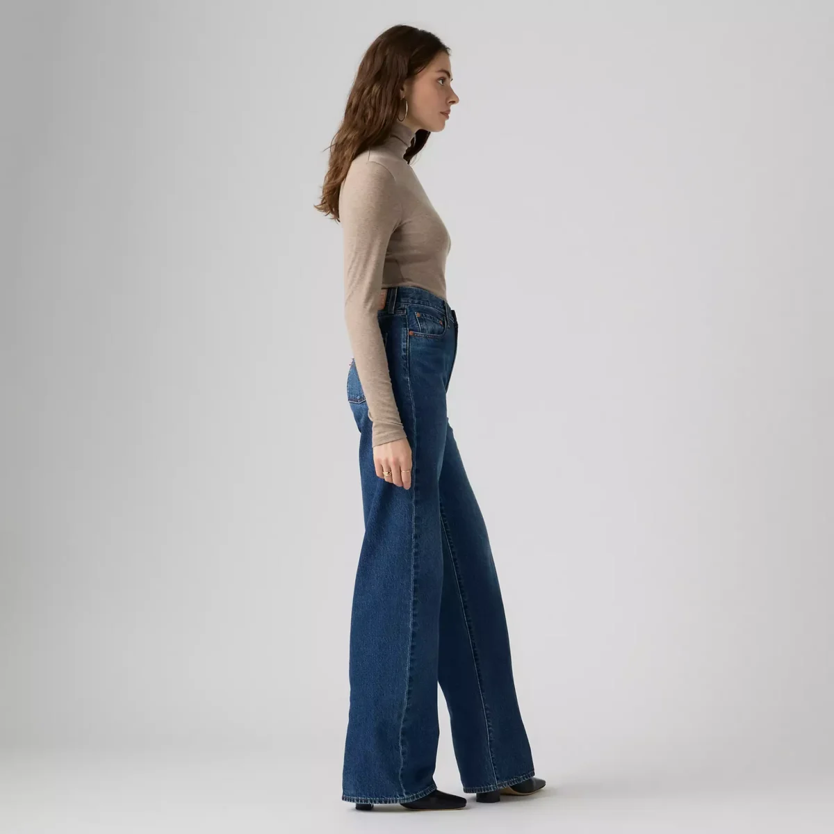 Levi's Γυναικείο Τζιν Παντελόνι RIBCAGE WIDE LEG H223 MED INDIGO