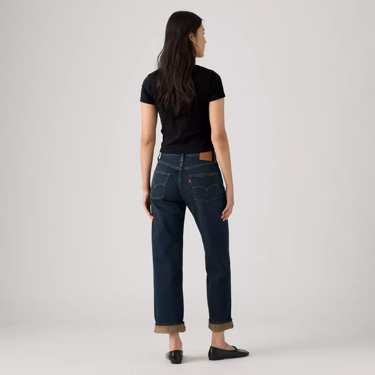 WB_A9150-0022_GLO_CM_BV Levi's Γυναικείο Τζιν Παντελόνι 501 90S ANKLE DARK INDIGO Σκούρο Μπλε