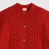 Levi's Γυναικείο Πουλόβερ CHARLOTTE CREWNECK CARDIGAN REDS Κόκκινο