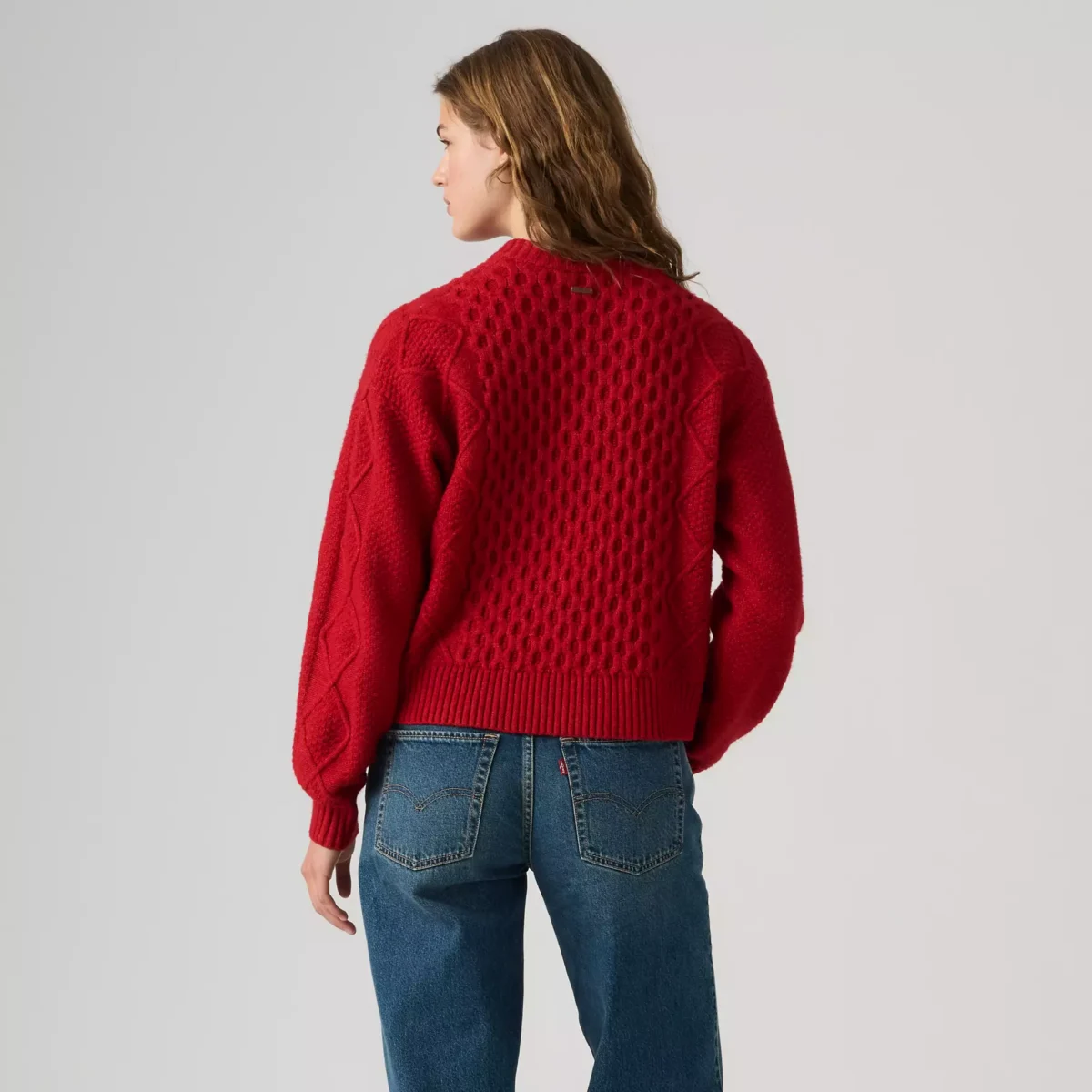 Levi's Γυναικείο Πουλόβερ CHARLOTTE CREWNECK CARDIGAN REDS Κόκκινο