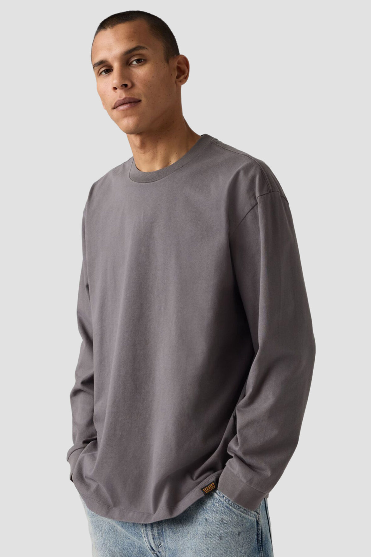 Levi's Ανδρική Μακρυμάνικη Μπλούζα LS WORKWEAR TEE GREYS Γκρι