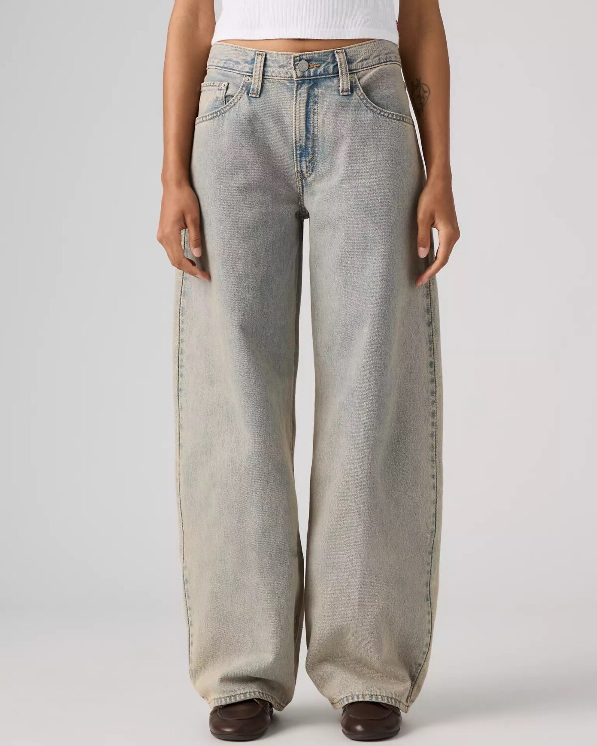 Levi's Γυναικείο Τζιν Παντελόνι MIDDY BALLOON GREYS