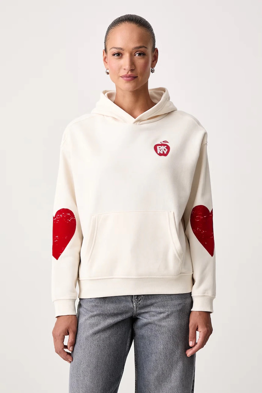 img_3201-3 DKNY Γυναικείο Φούτερ Με Κουκούλα